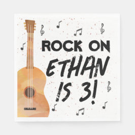 Gitaarmuziek Verjaardagsfeestje Papieren servetten
