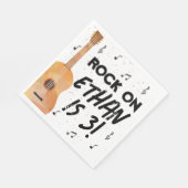 Gitaarmuziek Verjaardagsfeestje Papieren servetten (Hoek)