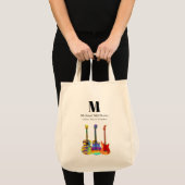 Gitaarmuziekdocent Aangepaste QR-code Tote Bag (Voorkant (product))