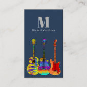 Gitaarmuziekdocent Custom Photo Visitekaartje (Voorkant)