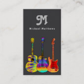 Gitaarmuziekdocent Custom Photo Visitekaartje (Voorkant)