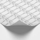 gitaarmuziekpatroon cadeaupapier (Hoek)