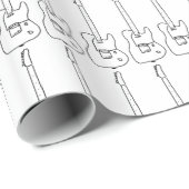 gitaarmuziekpatroon cadeaupapier (Rol Hoek)