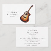 Gitaarmuzikant Muziekleraar Visitekaartje (Voorkant / Achterkant)