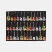 gitaarpatroon kleurig fleece deken (Voorkant (Horizontaal))