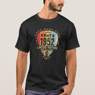 Gitaarpick Legends werden geboren in mei 1952 Gita T-shirt