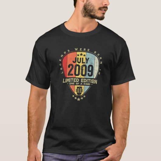 Gitaarpick Legends werden in juli 2009 geboren Git T-shirt (Voorkant)