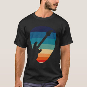 Gitaarpick voor gitarist retro vintage t-shirt