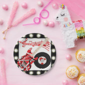 gitaarplaat en Muzieknoten met lichte rand Papieren Bordje (Feest)