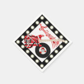 Gitaarplaat en Muzieknoten met lichte rand Servetten (Hoek)