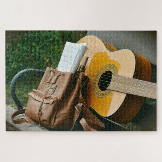 gitaarpuzzel parkeren legpuzzel (Horizontaal)