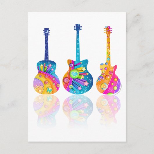 gitaarreflecties briefkaart (Voorkant)