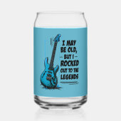  gitaarretro rocklegende nostalgische muziek blikvorm glas (Voorkant)