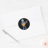 gitaarrobot ronde sticker (Envelop)