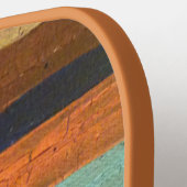 Gitaarschilderij met gestreepte achtergrond pickleball paddle (Links Detail)