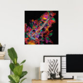 gitaarschilderijen poster (Thuiskantoor)