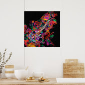 gitaarschilderijen poster (Keuken)