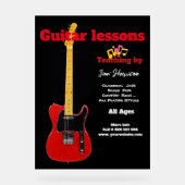 Gitaarschool Modern Zwart Gepersonaliseerd Acryl T Acryl Bord (Voorkant)