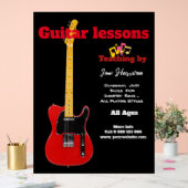 Gitaarschool Modern Zwart Gepersonaliseerd Acryl T Acryl Bord (Huwelijk)