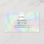 gitaarsilhouet op regenboogdraden visitekaartje (Achterkant)