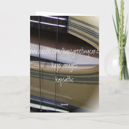 Gitaarsnaren Happy Birthday Kaart (Achterkant)