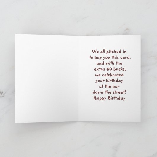 Gitaarsnaren Happy Birthday Kaart (Binnen)