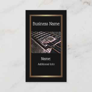 Gitaarsnaren in lederen Visitekaartje 5