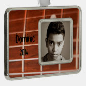 gitaarsnaren verzilverd omlijst ornament (Rechts)