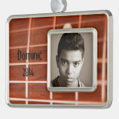 gitaarsnaren verzilverd omlijst ornament (Links)