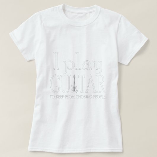 gitaarspel om te voorkomen dat je stikt t-shirt (Design voorkant)