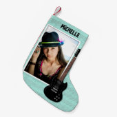 Gitaarspeler Foto Kerstsok Kleine Kerstsok (Voorkant (Hangend))