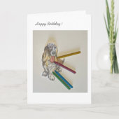 Gitaarspeler Happy Birthday Kaart (Voorkant)