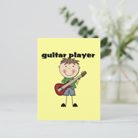 gitaarspeler - Mannelijke overhemden en cadeautjes Briefkaart (Staand voorkant)