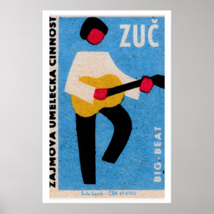 Gitaarspeler - Matchbox Print - Tsjechische Muurku