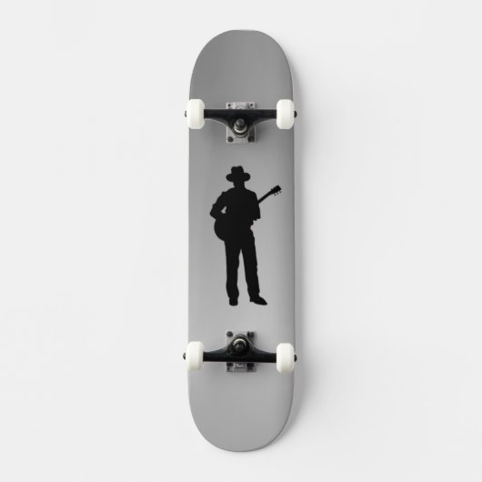 Gitaarspeler met hoed persoonlijk skateboard (Voorkant)