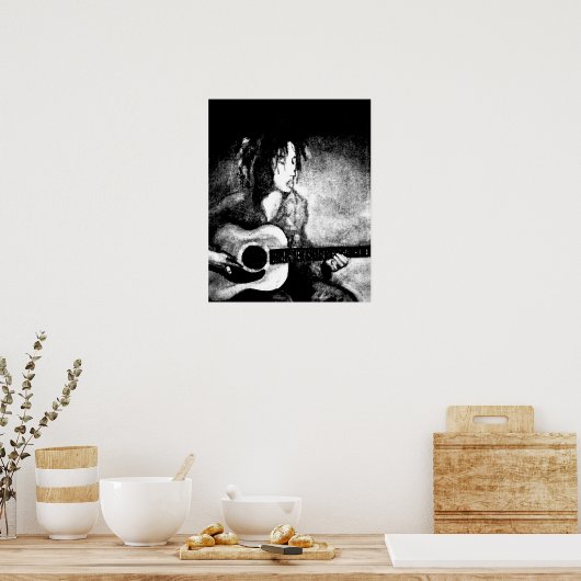 gitaarspeler poster (Keuken)