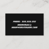 gitaarspeler visitekaartje (Achterkant)