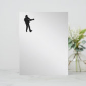 Gitaarspeler Zilver (Staand voorkant)