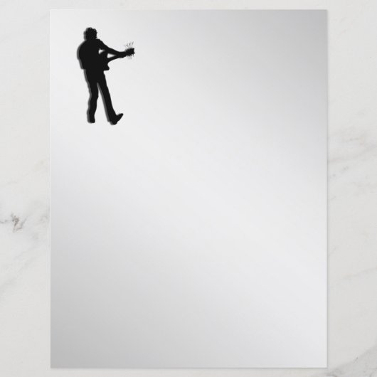 Gitaarspeler Zilver (Voorkant)