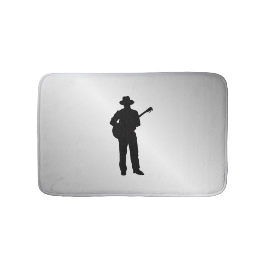 Gitaarspeler Zilver Badmat (Voorkant)