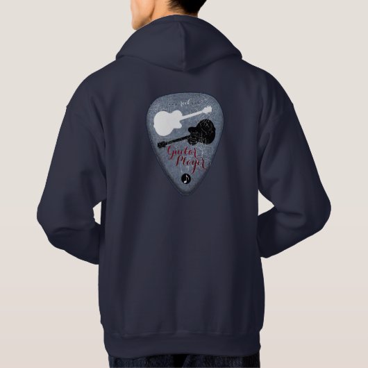 Gitaarspelers Rock Music Pick Hoodie (Achterkant)