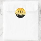 Gitaarspelers Ronde Sticker (Tas)