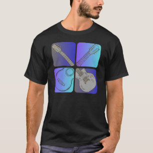Gitaarstijl Cool Musician design T-shirt