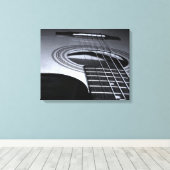 gitaarstrengen canvas afdruk (Insitu (Houten vloer))