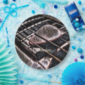 gitaarstrengen in Borden van leder Papieren Bordje (Feest)