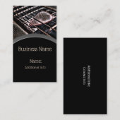 gitaarstrengen in Visitekaartje met leder 6 (Voorkant / Achterkant)