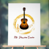 Gitaarstudio Elegant wit acryl teken Acryl Bord (Neutraal)