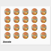 gitaartwangs een melodie ronde sticker (Vel)