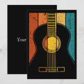  gitaaruitnodigingskaart kaart (Voorkant / Achterkant)