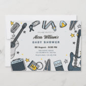 Gitaaruitrusting baby shower kaart (Voorkant)